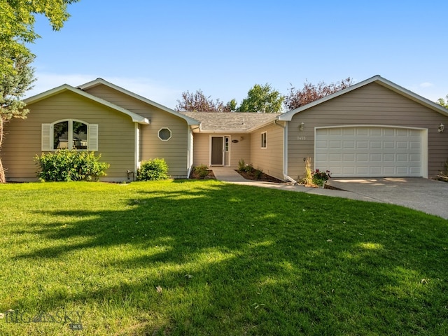 3455 W Cascade, Bozeman, MT 59718 - single story home featuring concrete driveway, an attached garage, and a front yard