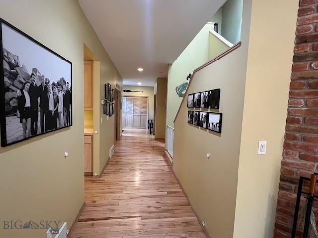 3 Gallatin Unit B, Bozeman, MT 59718 - hallway with light wood-style floors and recessed lighting