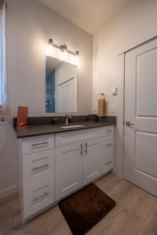 2221D Willow Dr Unit 128, Livingston, MT 59047 - bathroom featuring vanity and wood finished floors