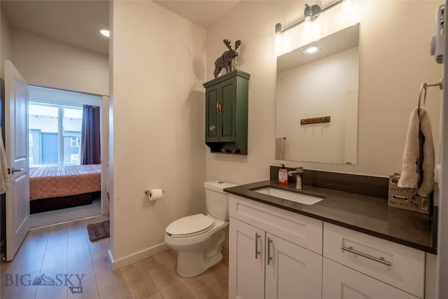 2221D Willow Dr Unit 128, Livingston, MT 59047 - bathroom with vanity, wood finished floors, and ensuite bath