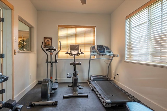 2221D Willow Dr Unit 128, Livingston, MT 59047 - exercise area featuring baseboards