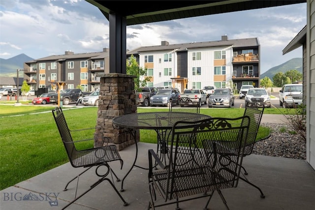 2221D Willow Dr Unit 128, Livingston, MT 59047 - view of patio / terrace featuring a residential view and a mountain view