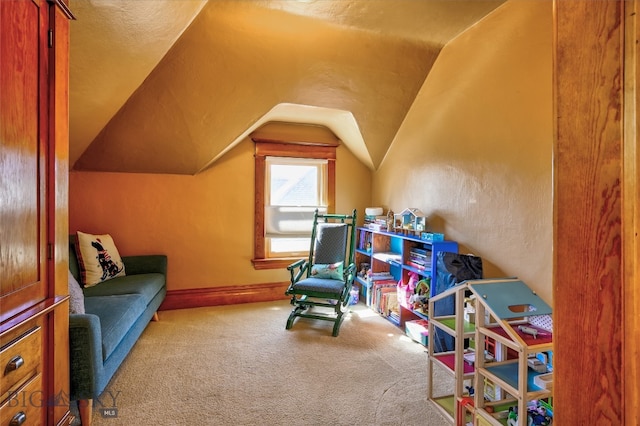 716 W Pine St, Missoula, MT 59802 - rec room with carpet floors and vaulted ceiling