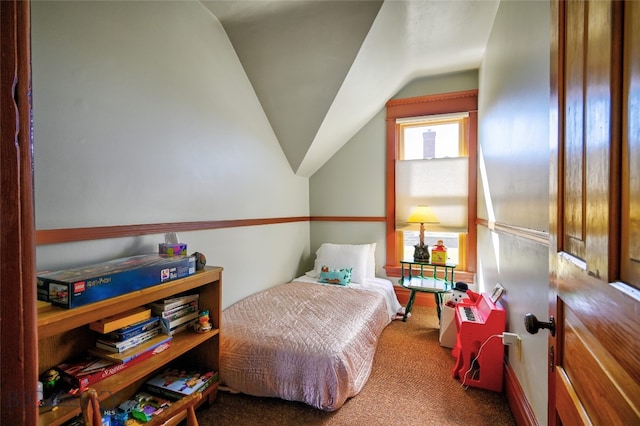 716 W Pine St, Missoula, MT 59802 - carpeted bedroom with lofted ceiling