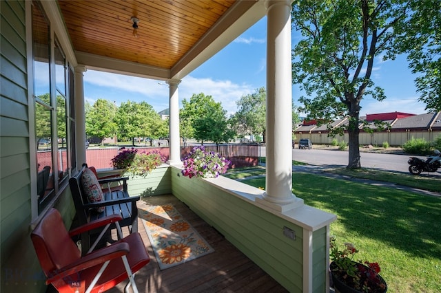 716 W Pine St, Missoula, MT 59802 - wooden porch with a lawn