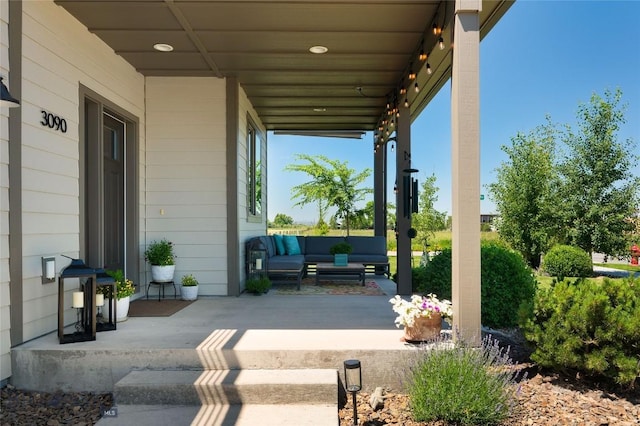 3090 Meah Ln, Bozeman, MT 59718 - porch featuring outdoor lounge area