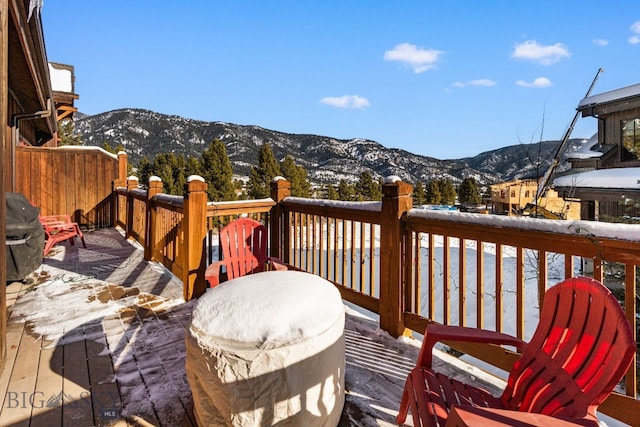 58 Upper Moose Hill Rd, Big Sky, MT 59716 - deck with a mountain view
