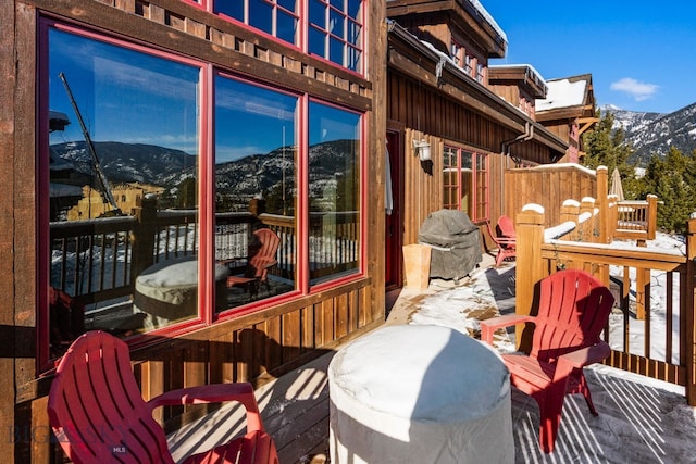 58 Upper Moose Hill Rd, Big Sky, MT 59716 - deck with a mountain view and area for grilling