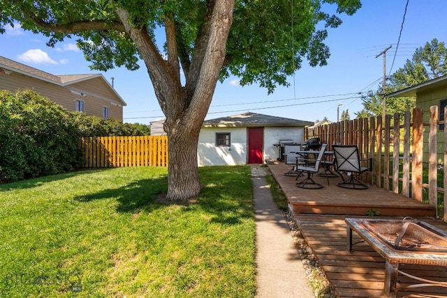 531 N Main St, Livingston, MT 59047 - view of yard with a wooden deck
