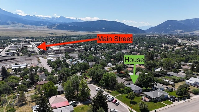 531 N Main St, Livingston, MT 59047 - bird's eye view of a mountain backdrop