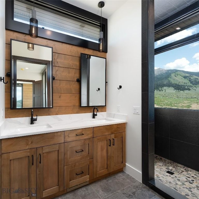 28 Elk Meadows Ranch Rd, Cameron, MT 59720 - bathroom with double vanity and a mountain view