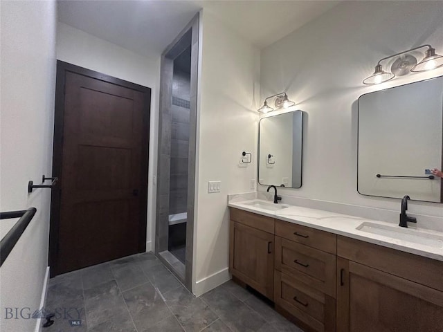 28 Elk Meadows Ranch Rd, Cameron, MT 59720 - bathroom with double vanity and tiled shower