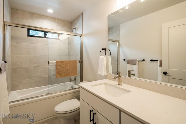 87 Upper Whitefish Dr, Big Sky, MT 59716 - bathroom with vanity and combined bath / shower with glass door