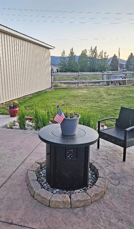 950 N Harrison St, Lima, MT 59739 - patio terrace at dusk with a patio