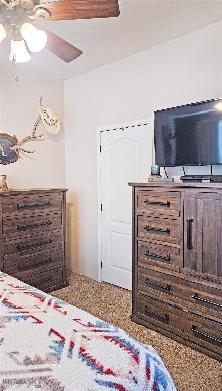 950 N Harrison St, Lima, MT 59739 - bedroom featuring carpet flooring and ceiling fan