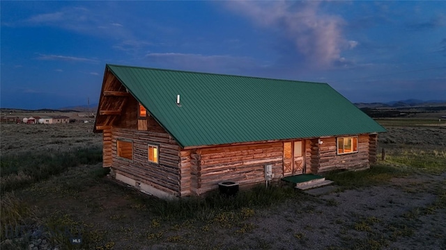 7223 Birdseye Rd, Helena, MT 59602 - view of side of home featuring log exterior and a metal roof