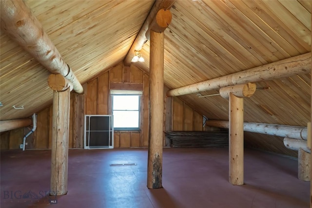 7223 Birdseye Rd, Helena, MT 59602 - additional living space with vaulted ceiling and wooden ceiling