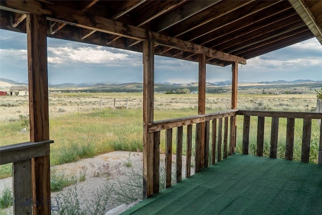 7223 Birdseye Rd, Helena, MT 59602 - deck featuring a mountain view and a view of rural / pastoral area
