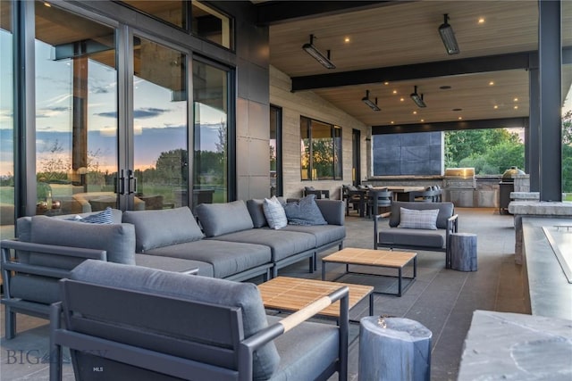 240 Horsetail Rd, Bozeman, MT 59715 - view of patio / terrace featuring area for grilling and an outdoor living space