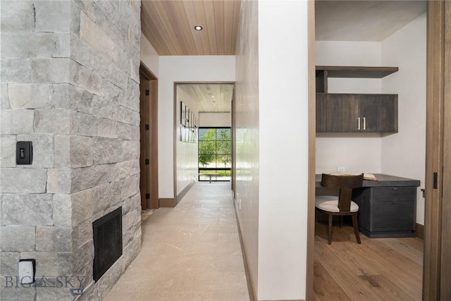 240 Horsetail Rd, Bozeman, MT 59715 - corridor featuring recessed lighting and wood ceiling