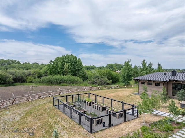 240 Horsetail Rd, Bozeman, MT 59715 - view of yard with a garden and a view of countryside