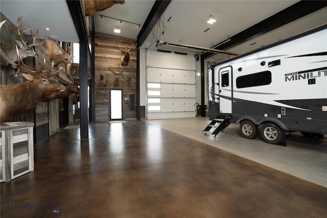 240 Horsetail Rd, Bozeman, MT 59715 - garage featuring wood walls