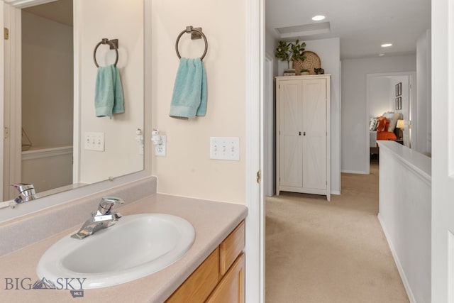 119 Meadow Brook Ln, Belgrade, MT 59714 - bathroom with vanity and recessed lighting