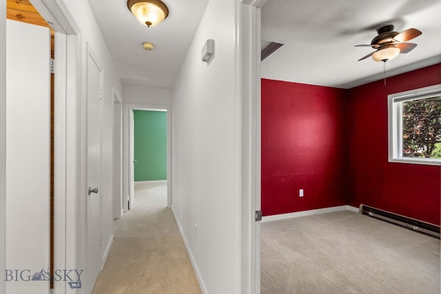 840 Damarell Rd, Bozeman, MT 59718 - hall featuring carpet flooring and a baseboard radiator