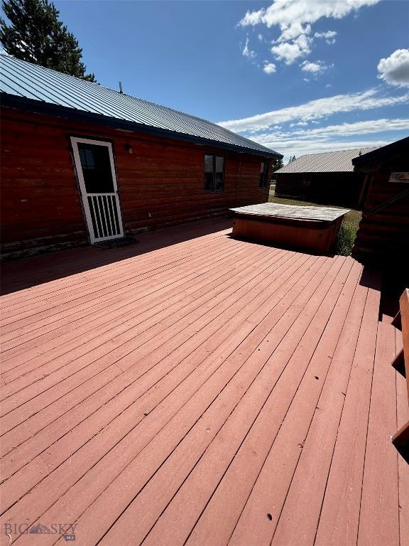 1364 Mcclellan Rd, West Yellowstone, MT 59758 - view of wooden deck