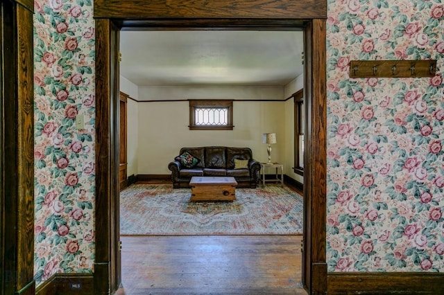 511 W Babcock, Bozeman, MT 59715 - living room with hardwood / wood-style floors and baseboards