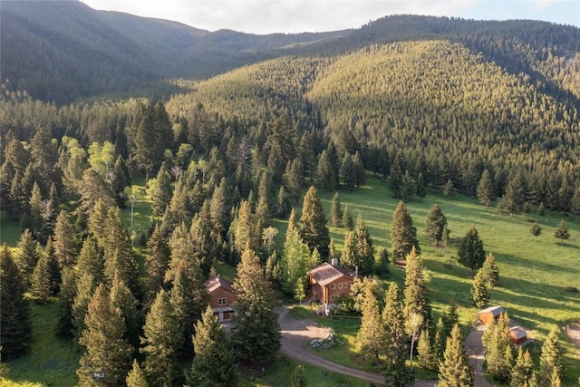 49824 Gallatin Rd, Big Sky, MT 59730 - view of mountain backdrop with a forest