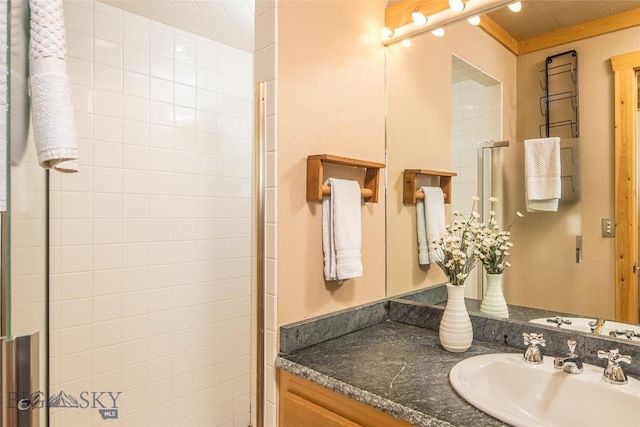 49824 Gallatin Rd, Big Sky, MT 59730 - full bathroom with vanity and a tile shower