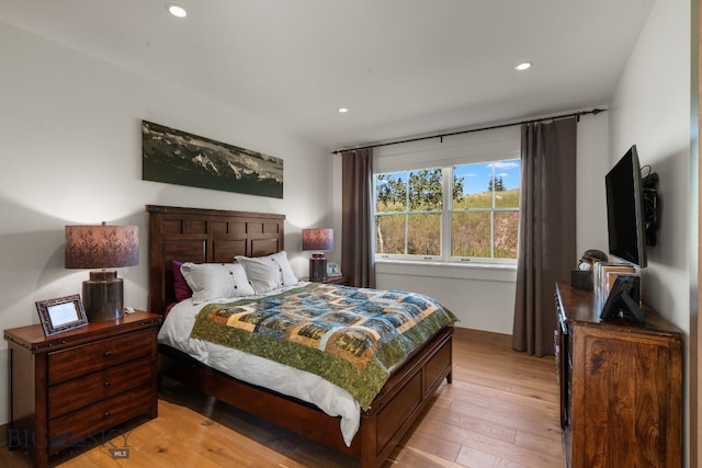 1878 Star Ridge Rd, Bozeman, MT 59715 - bedroom with light wood-style flooring and recessed lighting
