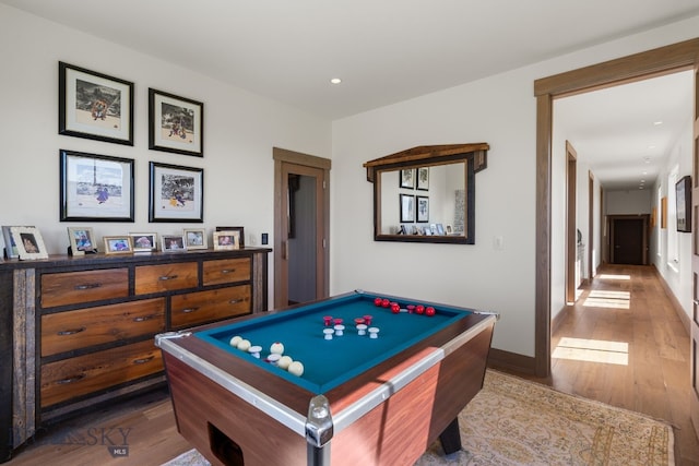 1878 Star Ridge Rd, Bozeman, MT 59715 - rec room with wood-type flooring and recessed lighting