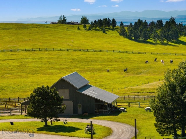 1878 Star Ridge Rd, Bozeman, MT 59715 - aerial view of sparsely populated area with agricultural land and a mountain backdrop