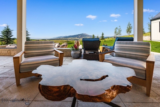 1878 Star Ridge Rd, Bozeman, MT 59715 - view of patio / terrace with a mountain view