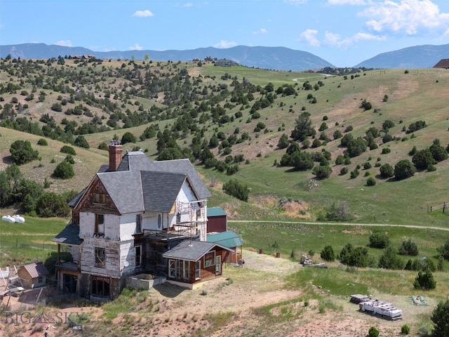 5835 Spaulding Bridge Rd, Belgrade, MT 59714 - aerial view of sparsely populated area featuring a mountain backdrop