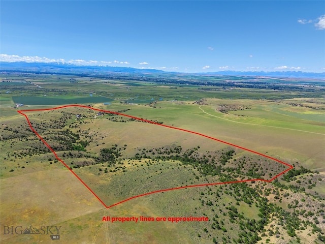 5835 Spaulding Bridge Rd, Belgrade, MT 59714 - view of rural area featuring property boundaries highlighted and a mountainous background