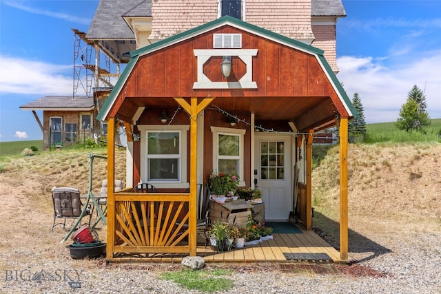5835 Spaulding Bridge Rd, Belgrade, MT 59714 - view of outdoor structure featuring a porch