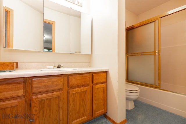 2200 W Dickerson Unit 46, Bozeman, MT 59718 - bathroom with vanity and bath / shower combo with glass door