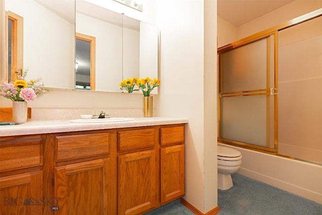 2200 W Dickerson Unit 46, Bozeman, MT 59718 - full bathroom with vanity and combined bath / shower with glass door