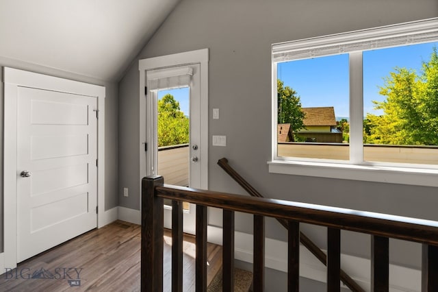 3139 Blackbird Dr, Bozeman, MT 59718 - foyer featuring vaulted ceiling and wood finished floors