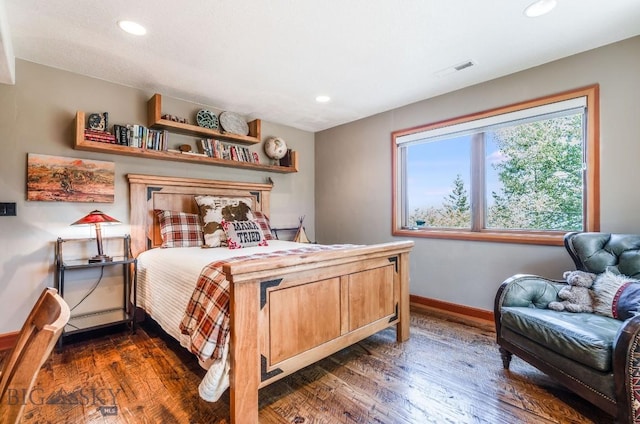 953 Angel Point Rd, Lakeside, MT 59922 - bedroom with recessed lighting and dark wood-type flooring