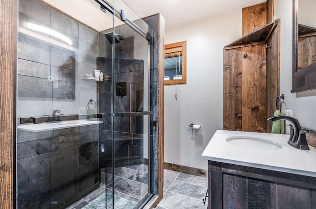 953 Angel Point Rd, Lakeside, MT 59922 - full bath with vanity and a shower stall