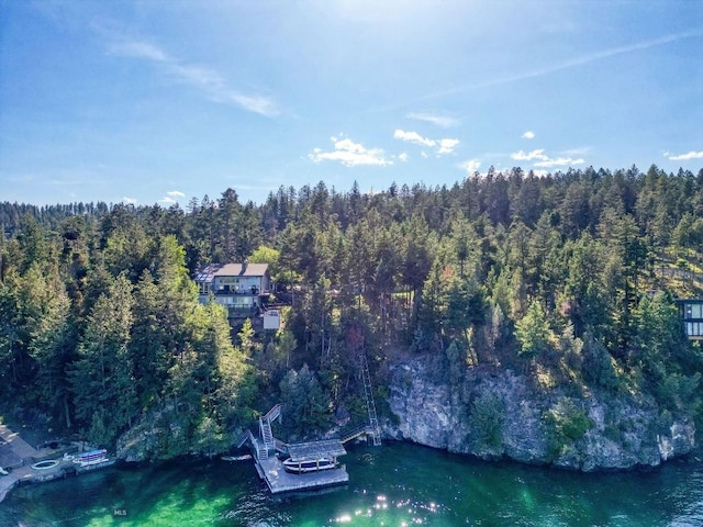 953 Angel Point Rd, Lakeside, MT 59922 - aerial view of a forest and a large body of water