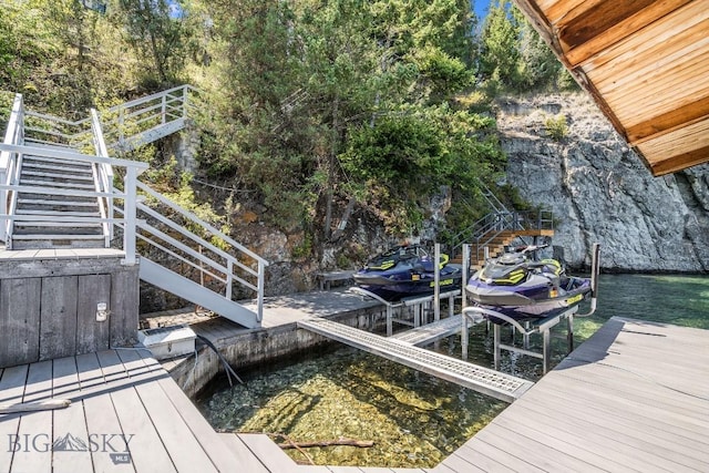 953 Angel Point Rd, Lakeside, MT 59922 - dock with stairs and boat lift