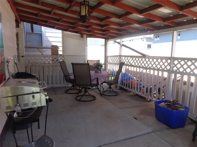 120 Balsam St, Anaconda, MT 59711 - view of patio featuring a grill and outdoor dining space