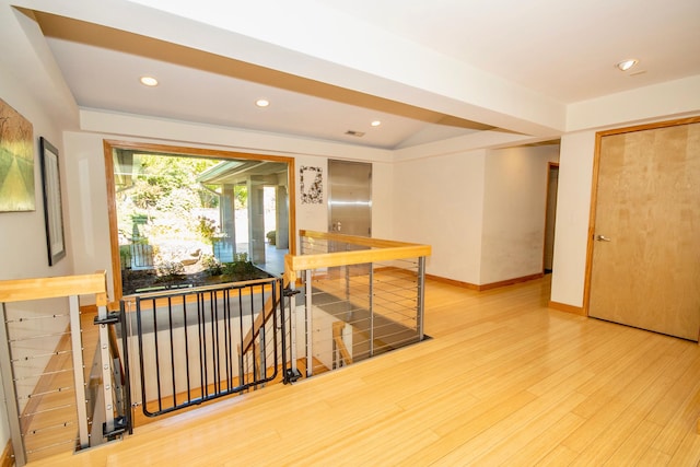 hallway featuring light hardwood / wood-style floors