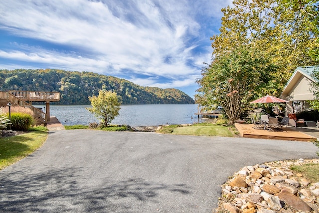 property view of water with a mountain view