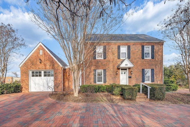 colonial house with a garage